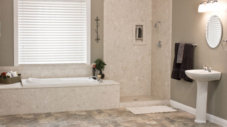 A bathroom with a bathtub, sink and toilet - bathroom remodeling and renovation from Oasis Bath Solutions of Kent Washington